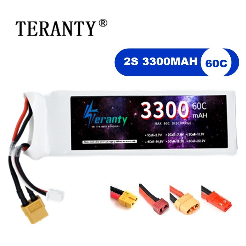 Drone Battery 3S - 2S 7.4V baterai LiPo 3300mAh 60C